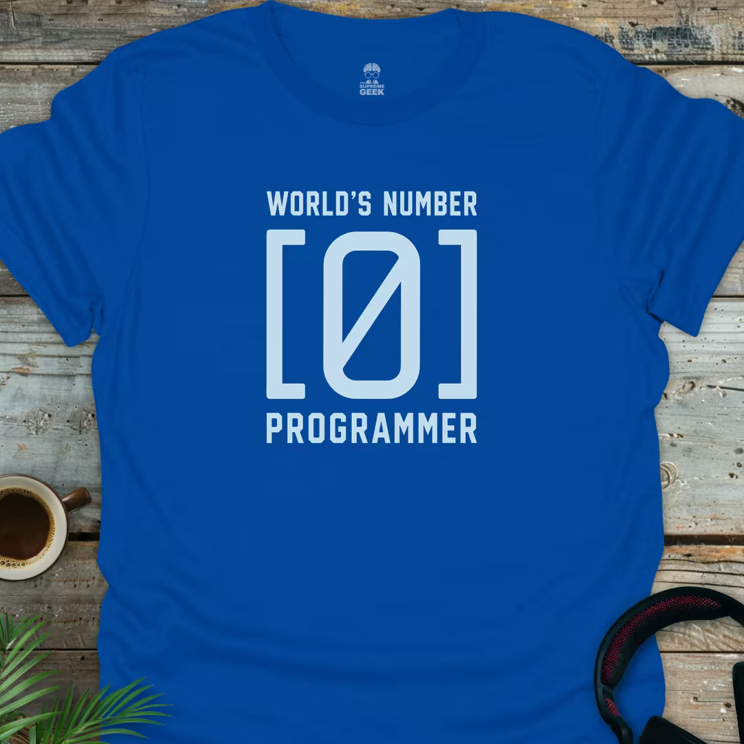 World's [0] Programmer - Geek T-Shirt - Royal
