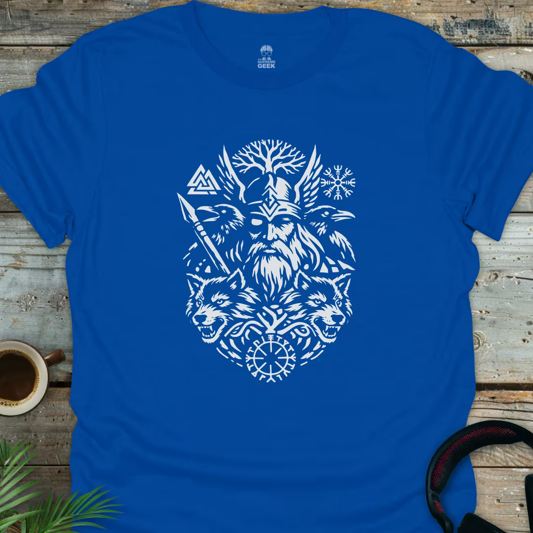 Odin And The Creatures Of Myth - Geek T-Shirt - Royal