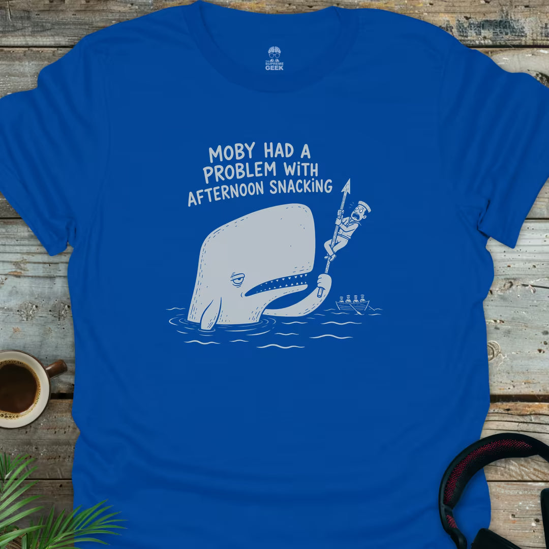 Moby Had A Problem - Funny Literary Geek T-Shirt - Royal