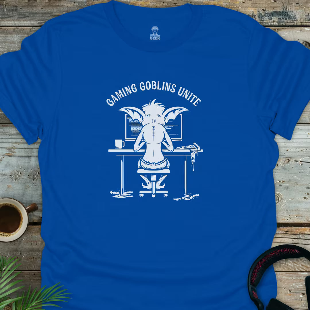 Gaming Goblins Unite - Geek T-Shirt - Royal