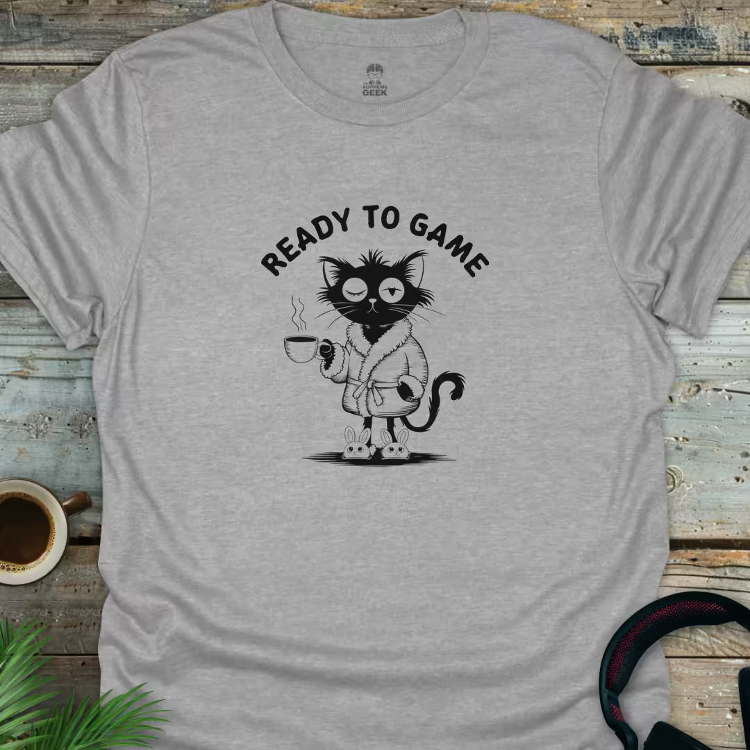 Ready to Game - Geek T-Shirt - Sport Grey