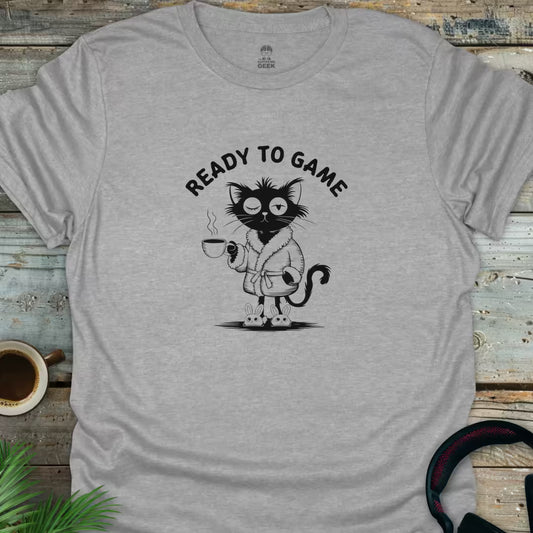 Ready to Game - Geek T-Shirt - Sport Grey