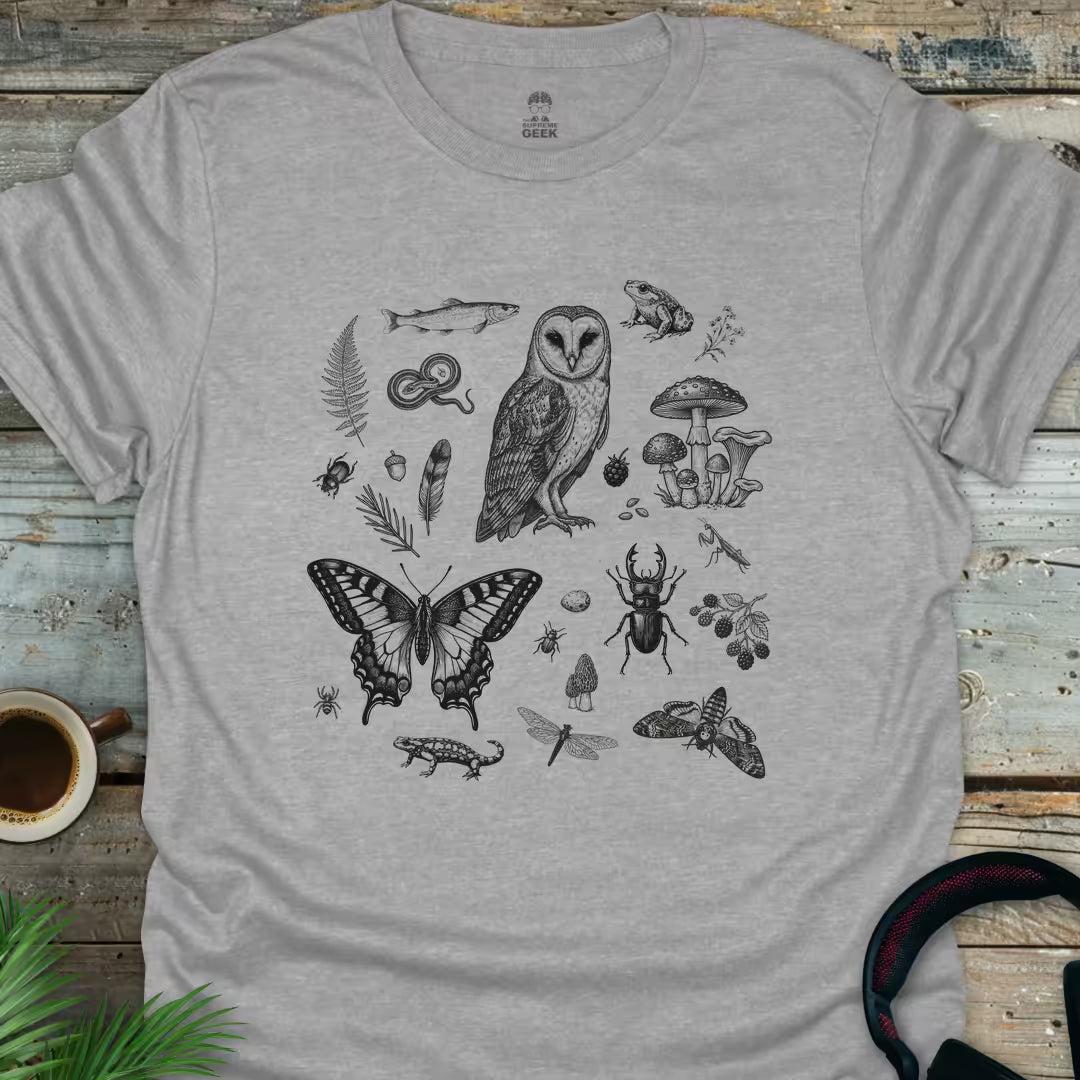 Woodland Creatures– Geek T-Shirt - Sport Grey