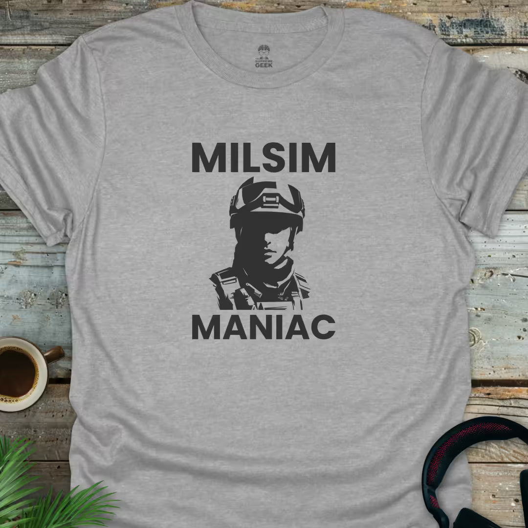 Milsim Maniac - Gamer Geek T-Shirt - Sport Grey