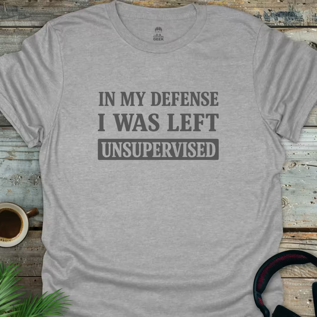 In My Defense - Geek T-Shirt - Sport Grey