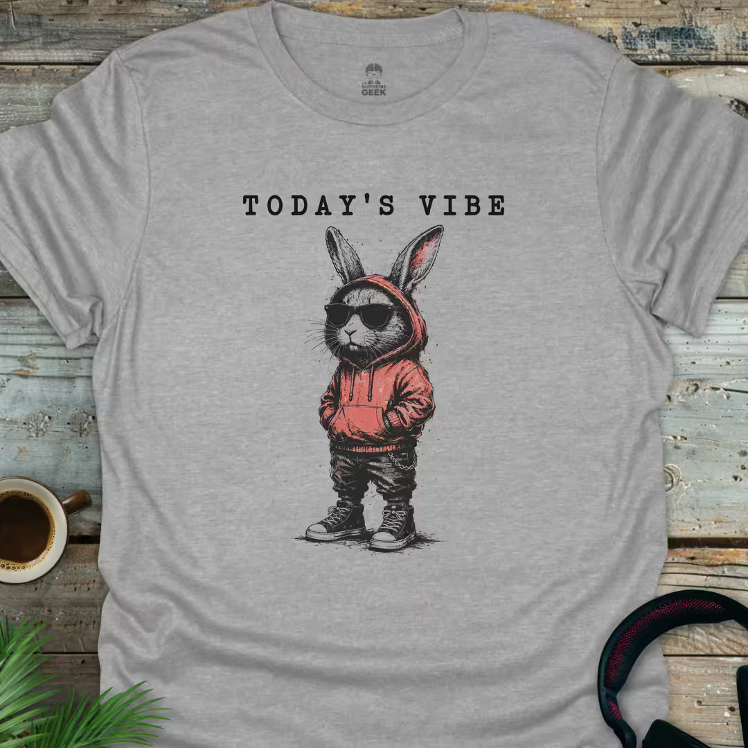 Today's Vibe (Rabbit) - Geek T-Shirt - Sport Grey