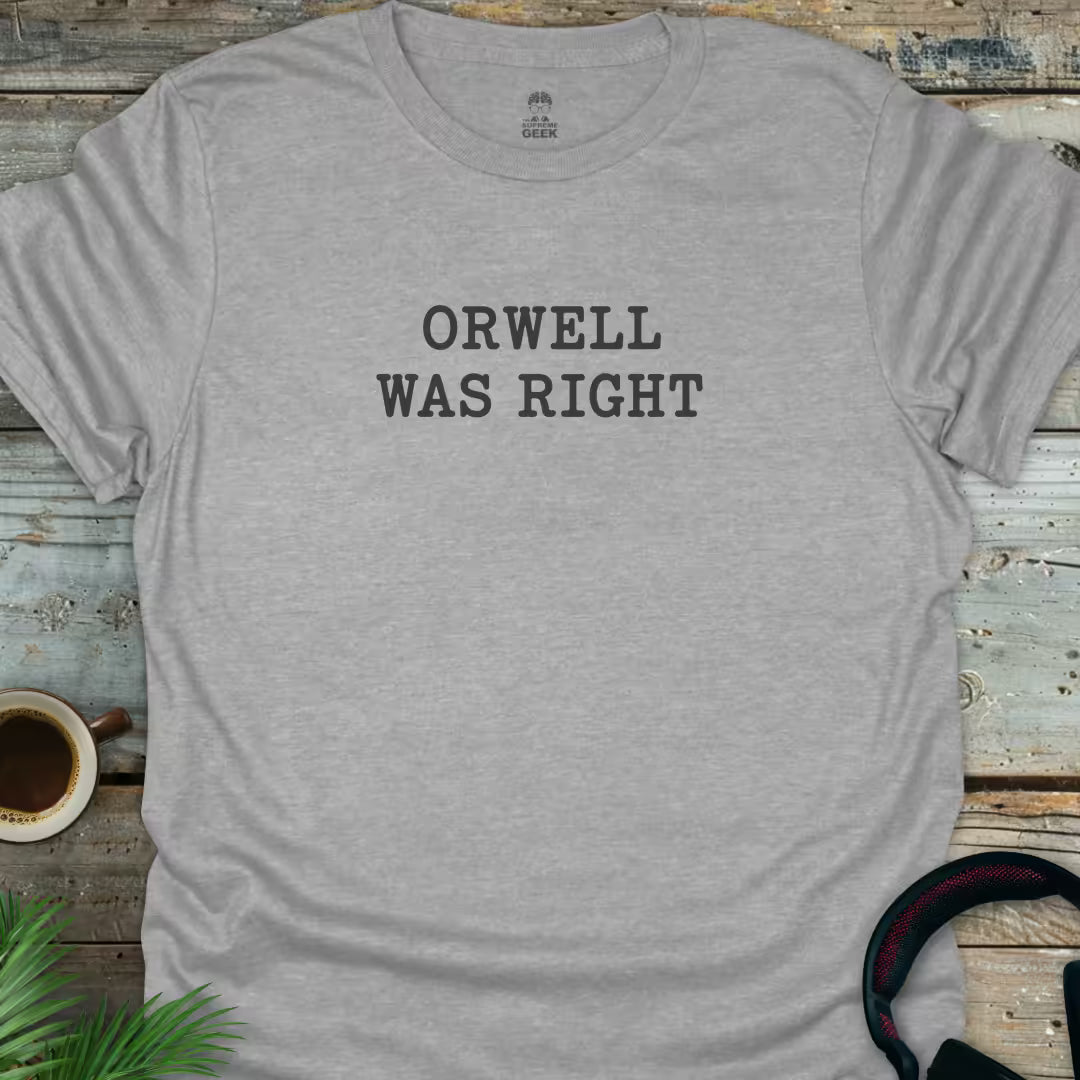 Orwell - Geek T-Shirt - Sport Grey