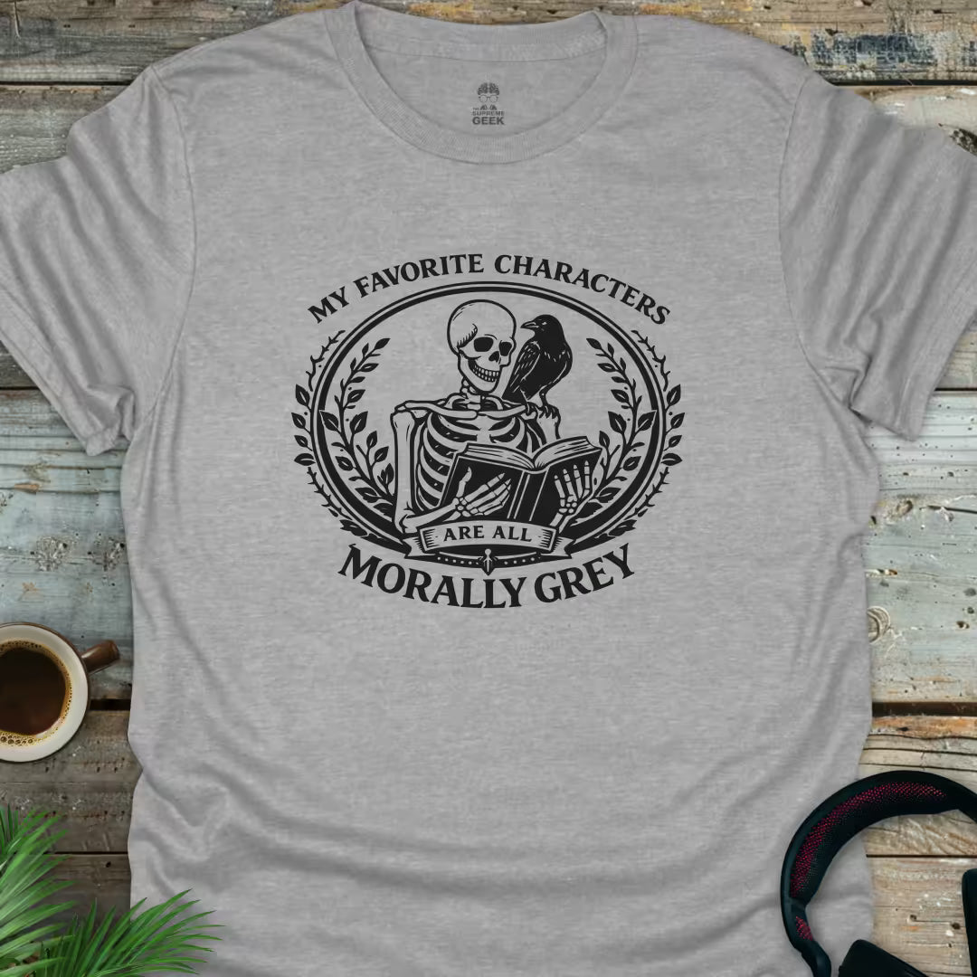 Morally Grey - Geek T-Shirt - Sport Grey