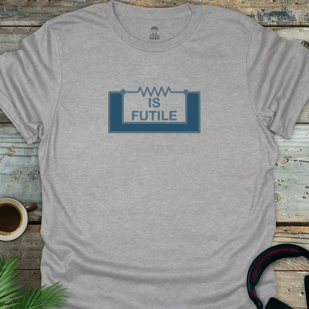 Resistance is Futile - Geek T-Shirt - Sport Grey