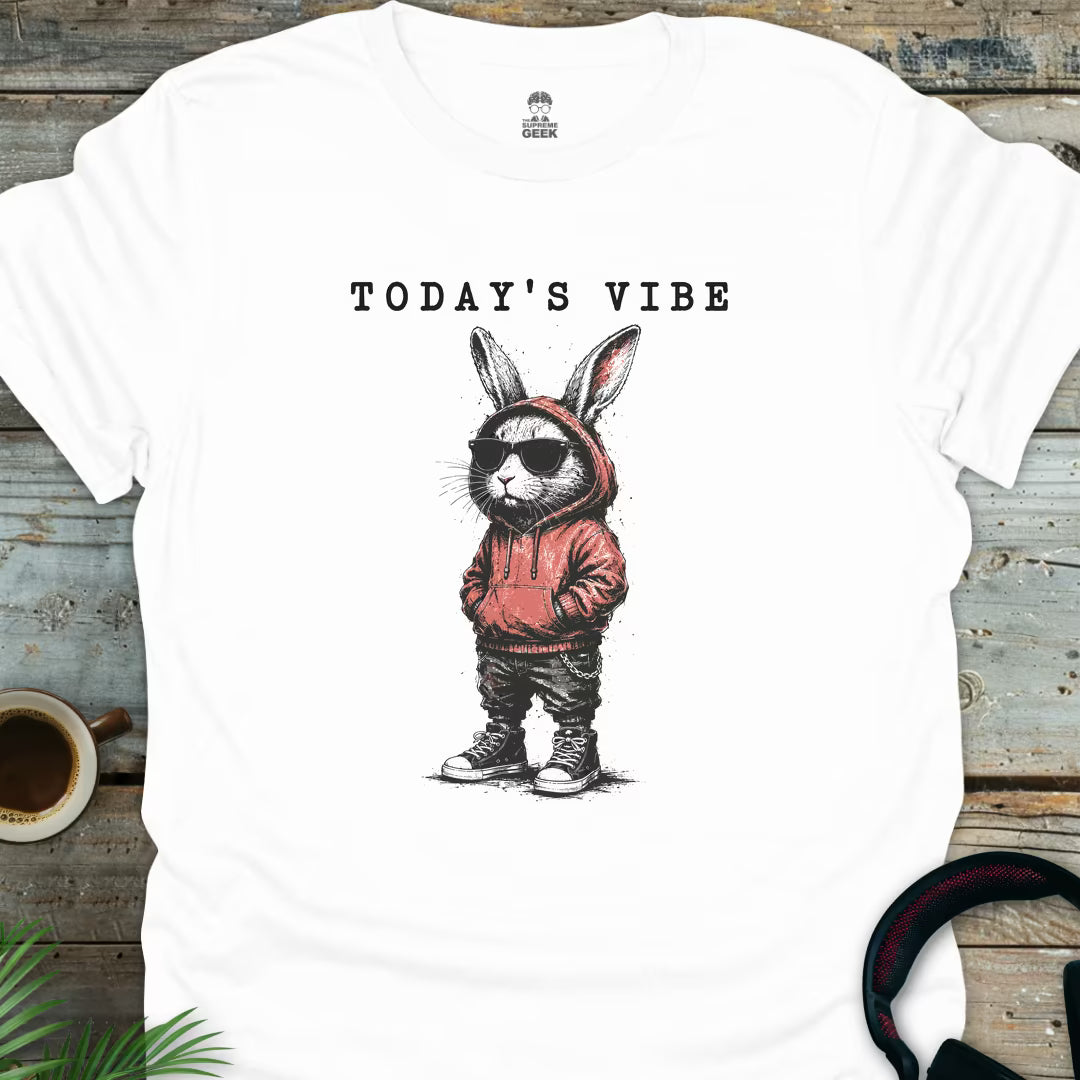 Today's Vibe (Rabbit) - Geek T-Shirt - White