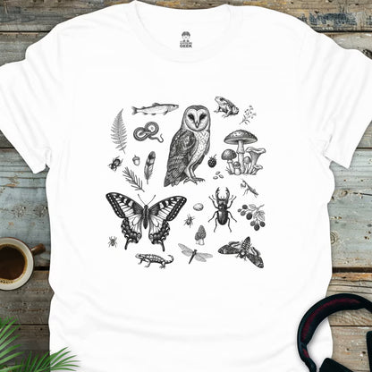 Woodland Creatures– Geek T-Shirt - White