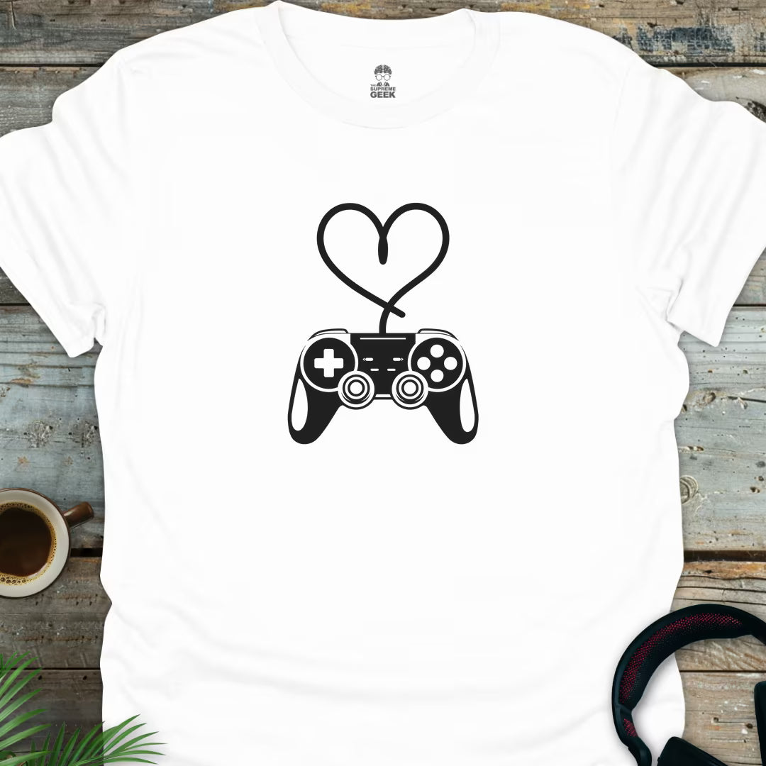 Control My Heart - Geek T-Shirt - White