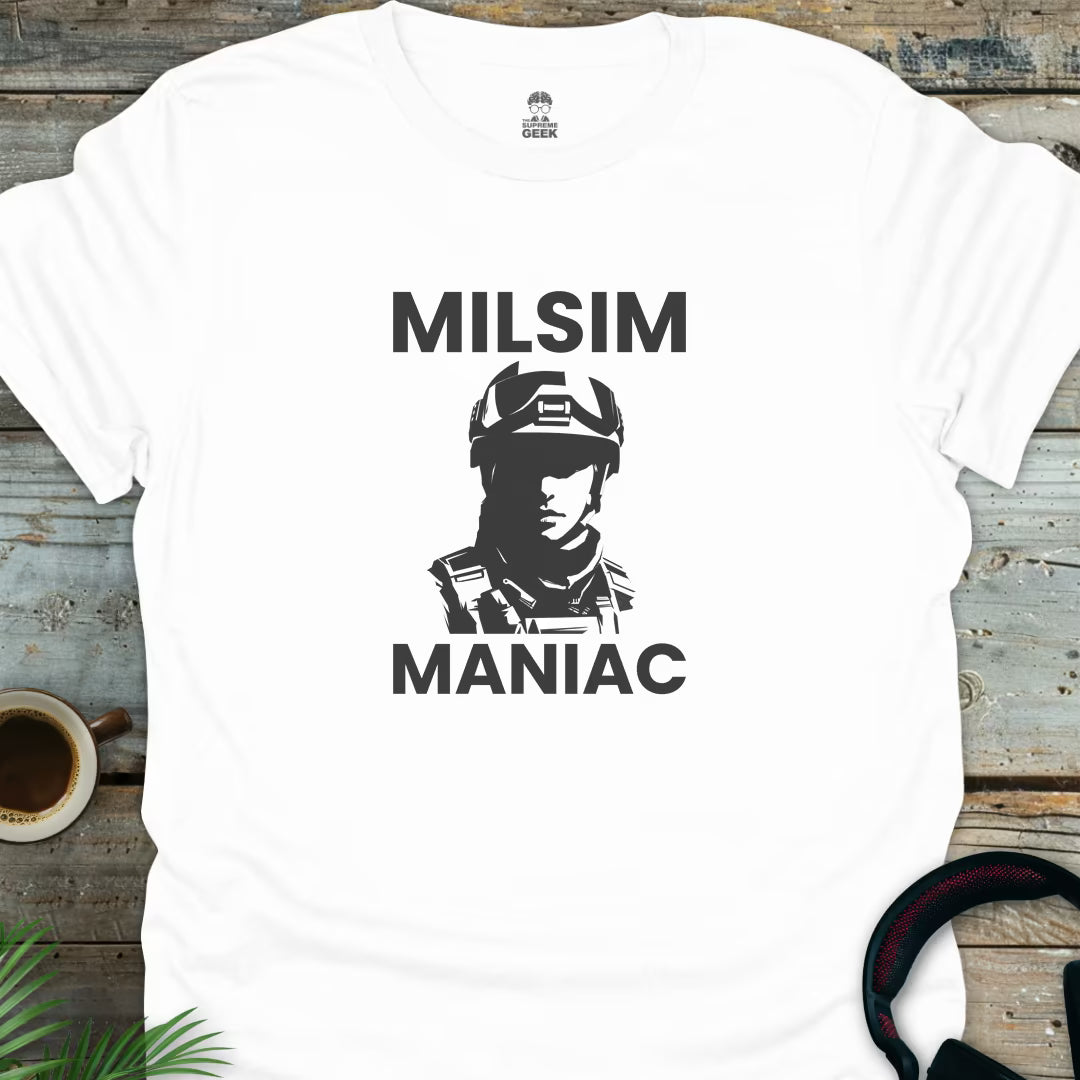 Milsim Maniac - Gamer Geek T-Shirt - White